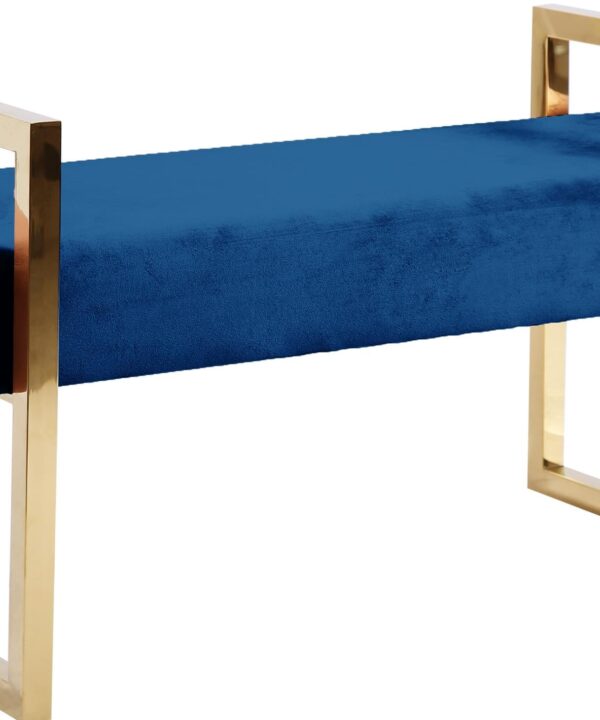 Olivia Navy Velvet Bench