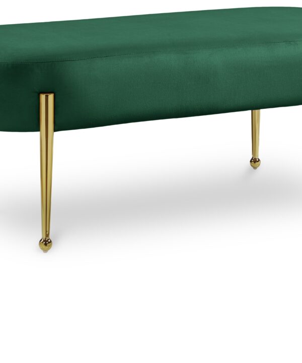 Gia Green Velvet Bench