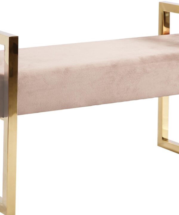 Olivia Pink Velvet Bench