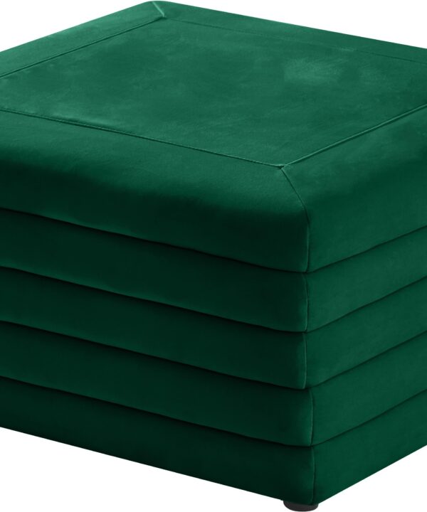 Lorenzo Green Velvet Ottoman