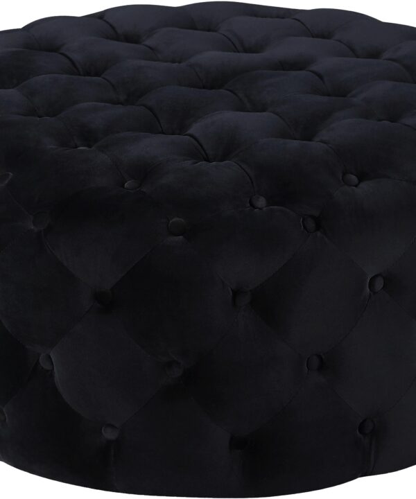 Addison Black Velvet Ottoman/Bench