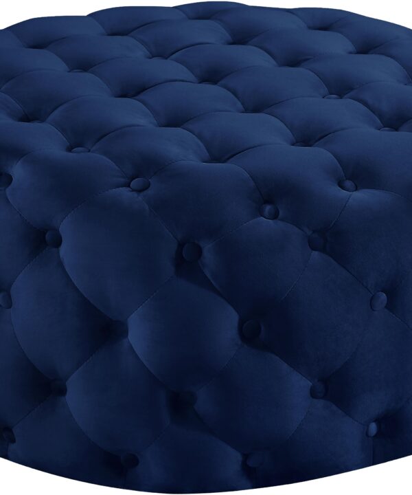 Addison Navy Velvet Ottoman/Bench