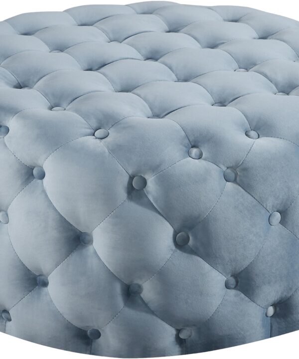 Addison Sky Blue Velvet Ottoman/Bench