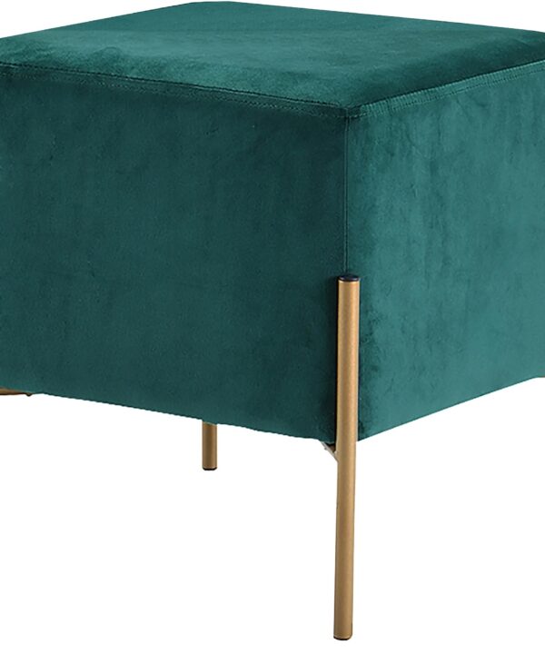 Isla Green Velvet Ottoman/Stool