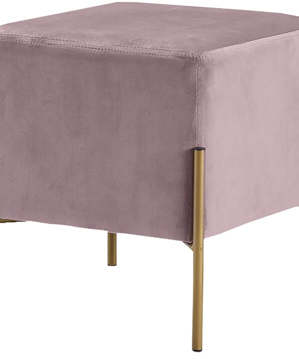 Isla Pink Velvet Ottoman/Stool