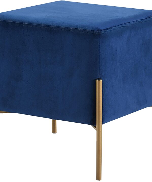 Isla Navy Velvet Ottoman/Stool