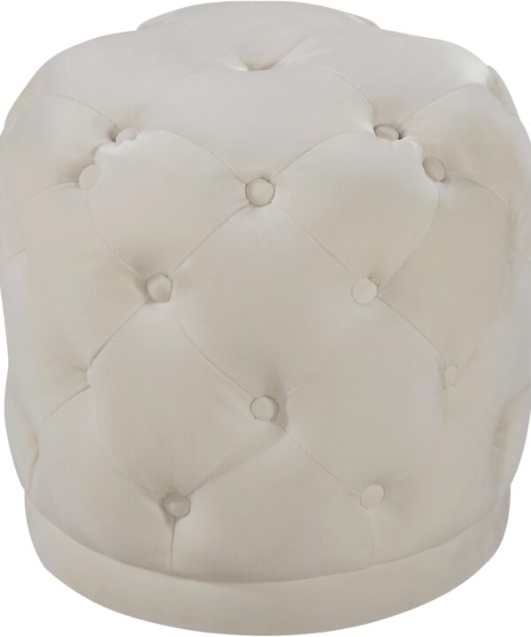 Harper Cream Velvet Ottoman/Stool