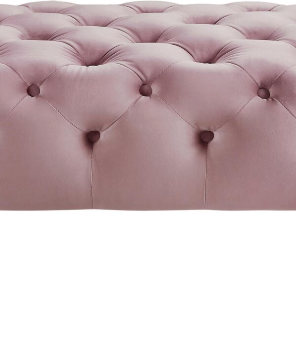 Amara Pink Velvet Bench