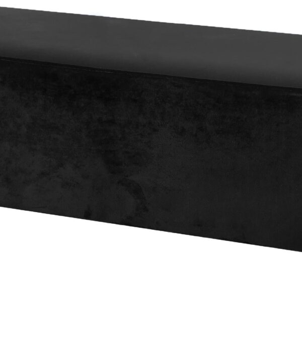 Isla Black Velvet Bench