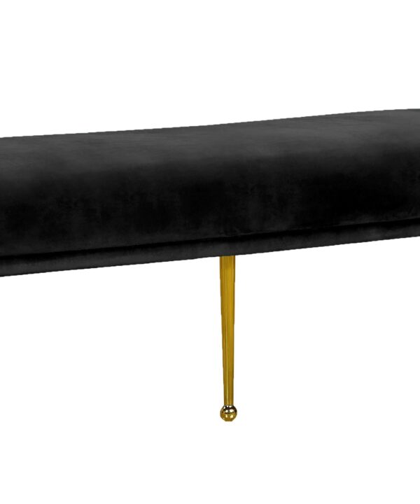 Owen Black Velvet Bench