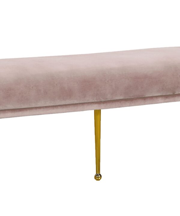 Owen Pink Velvet Bench