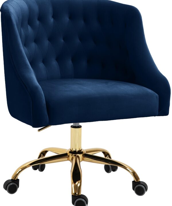 Arden Navy Velvet Office Chair