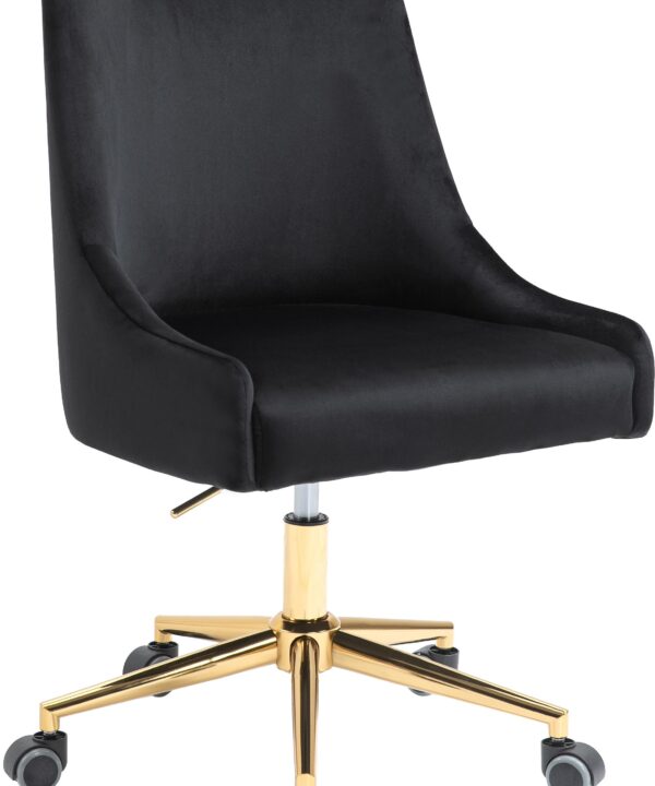Karina Black Velvet Office Chair