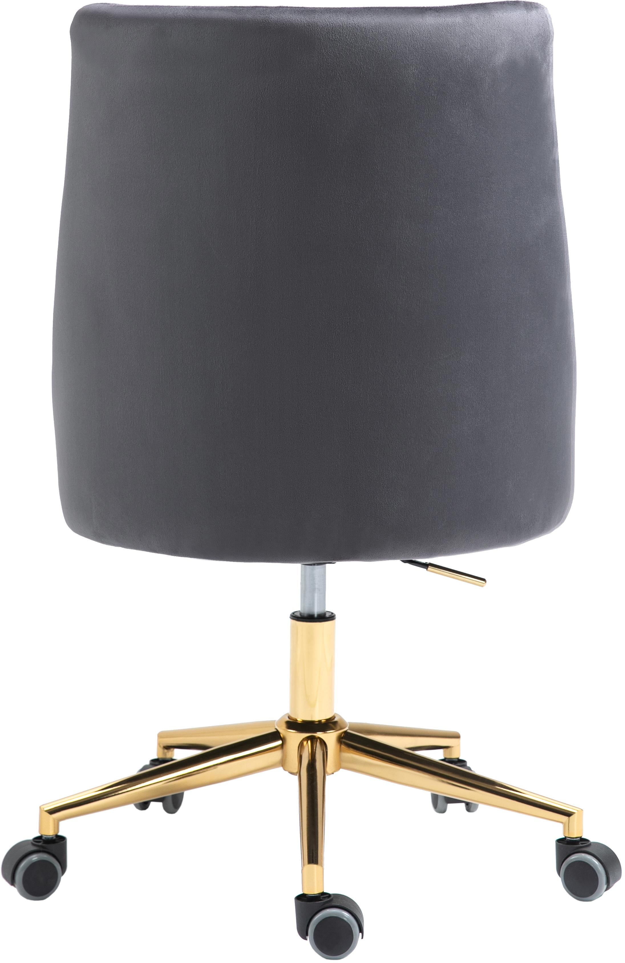 Karina Grey Velvet Office Chair - Image 3