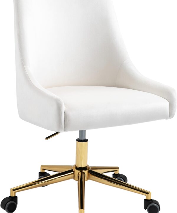 Karina Cream Velvet Office Chair