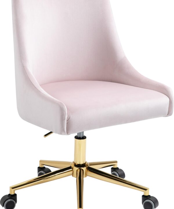 Karina Pink Velvet Office Chair