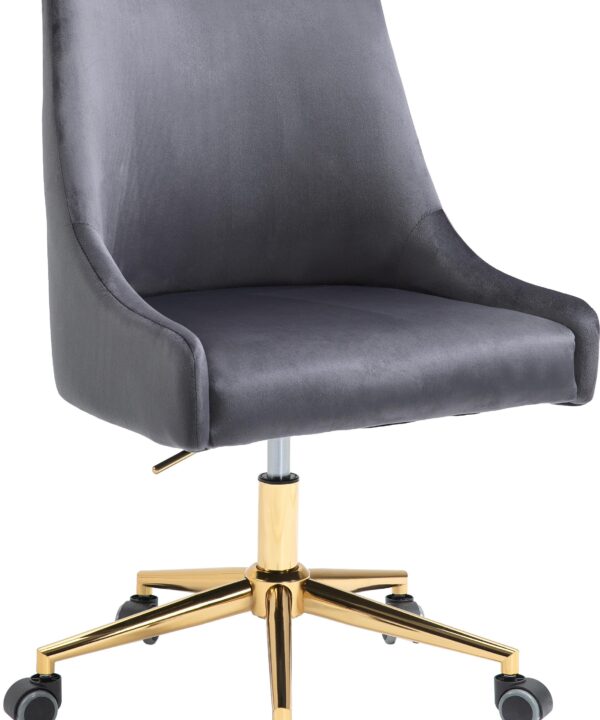Karina Grey Velvet Office Chair