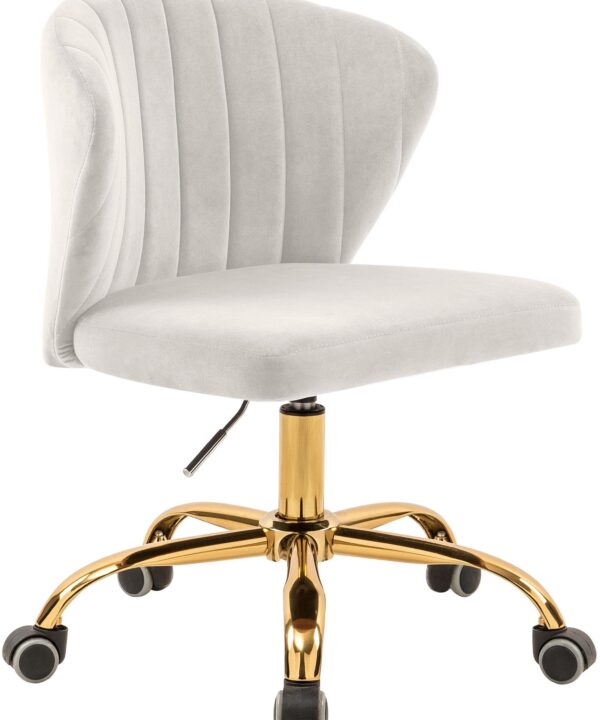 Finley Cream Velvet Office Chair