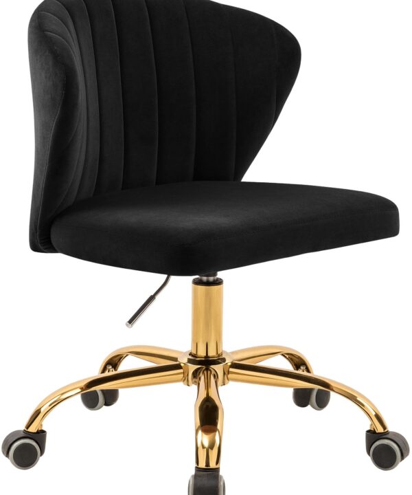 Finley Black Velvet Office Chair