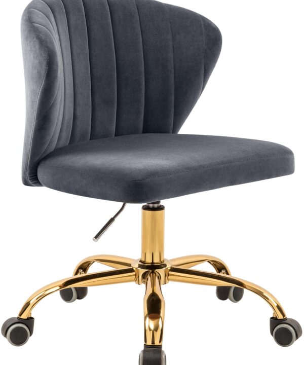 Finley Grey Velvet Office Chair