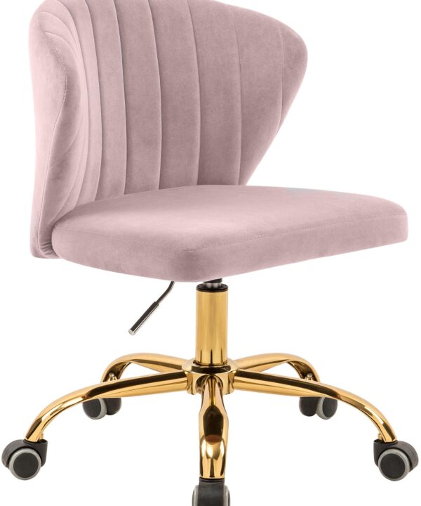 Finley Pink Velvet Office Chair