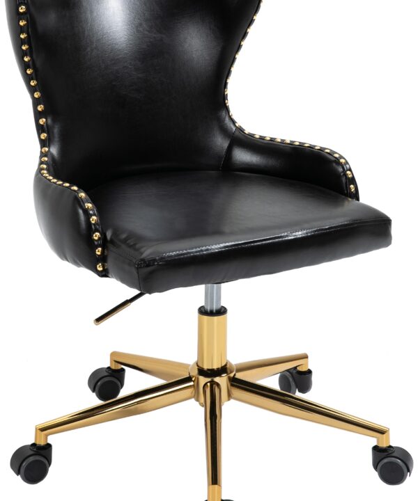 Hendrix Black Faux Leather Office Chair
