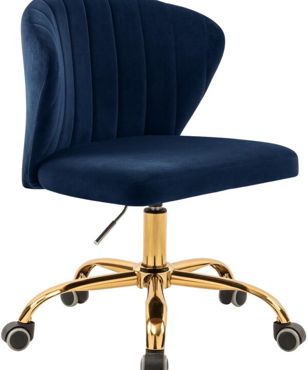 Finley Navy Velvet Office Chair
