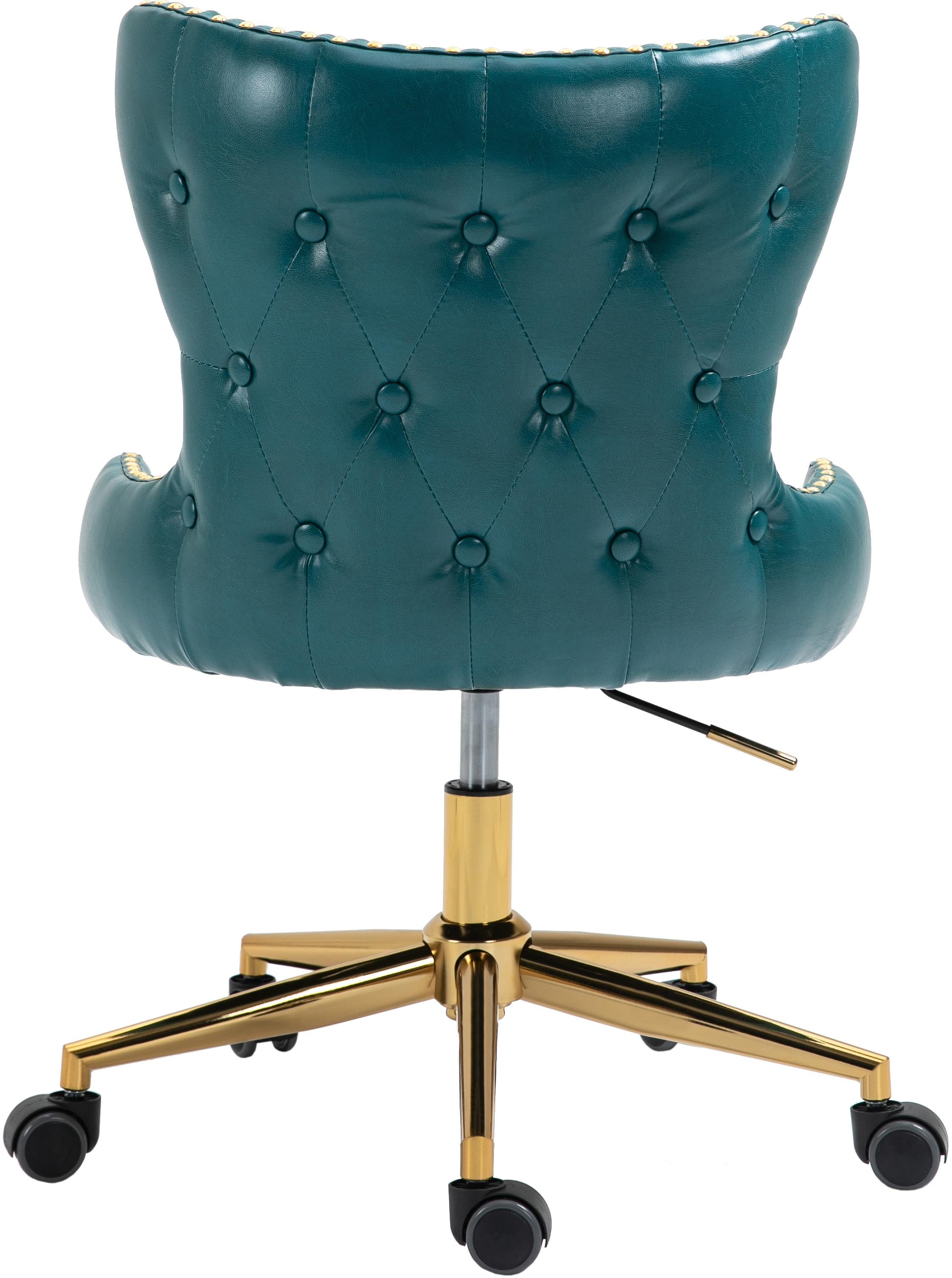 Hendrix Blue Faux Leather Office Chair - Image 2