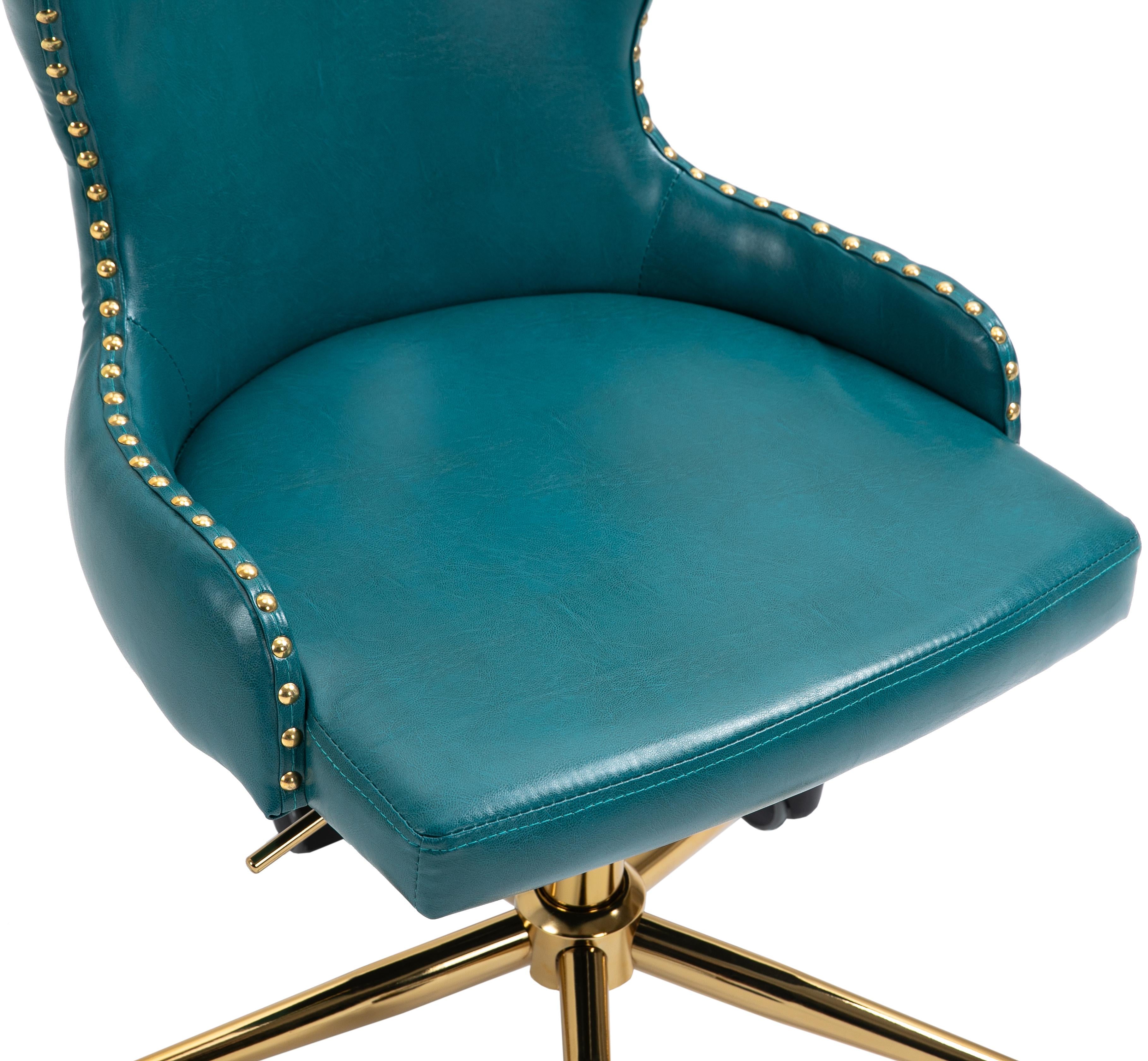 Hendrix Blue Faux Leather Office Chair - Image 7