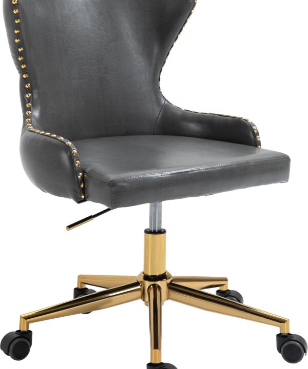 Hendrix Grey Faux Leather Office Chair