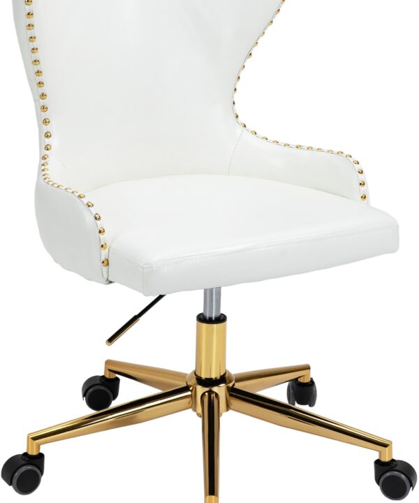 Hendrix White Faux Leather Office Chair