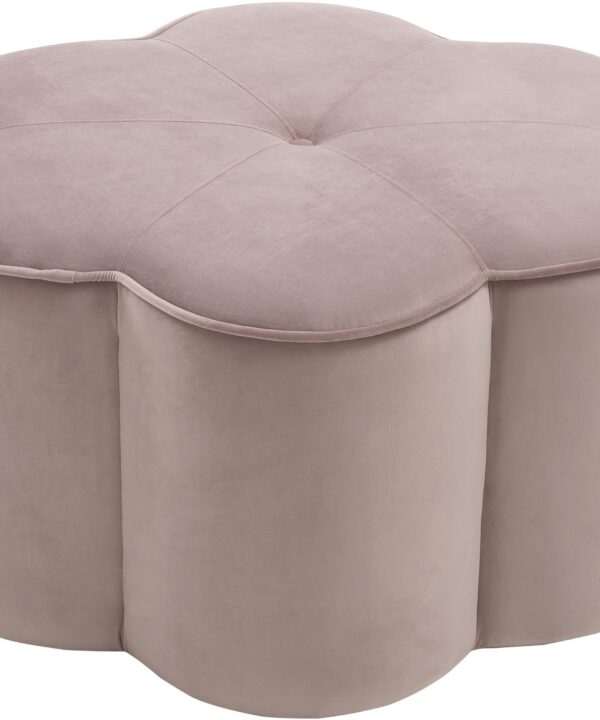 Daisy Pink Velvet Ottoman
