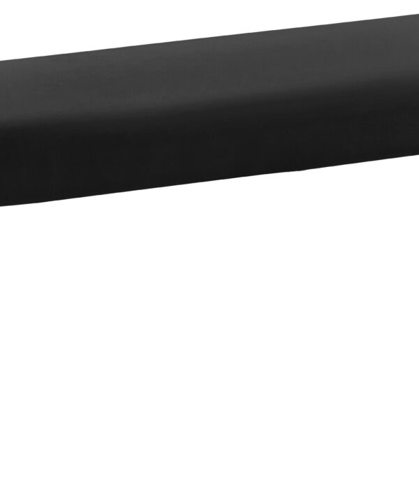 Minimalist Black Velvet Bench