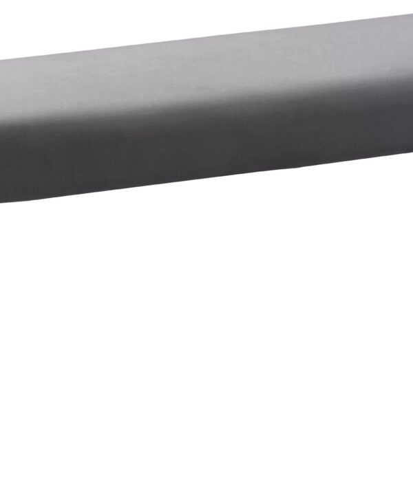 Minimalist Grey Velvet Bench