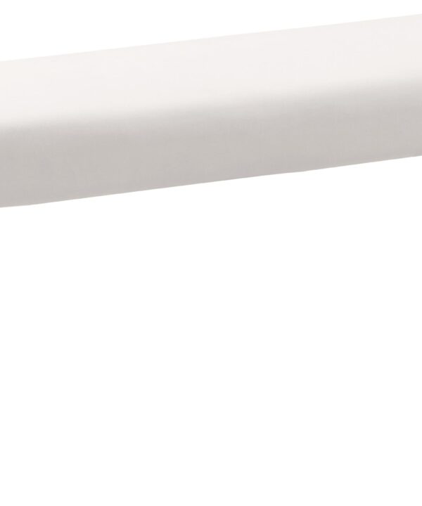Minimalist Cream Velvet Bench