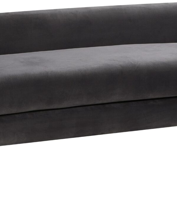 Audrey Grey Velvet Bench