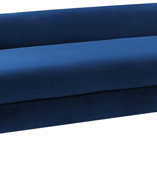 Audrey Navy Velvet Bench