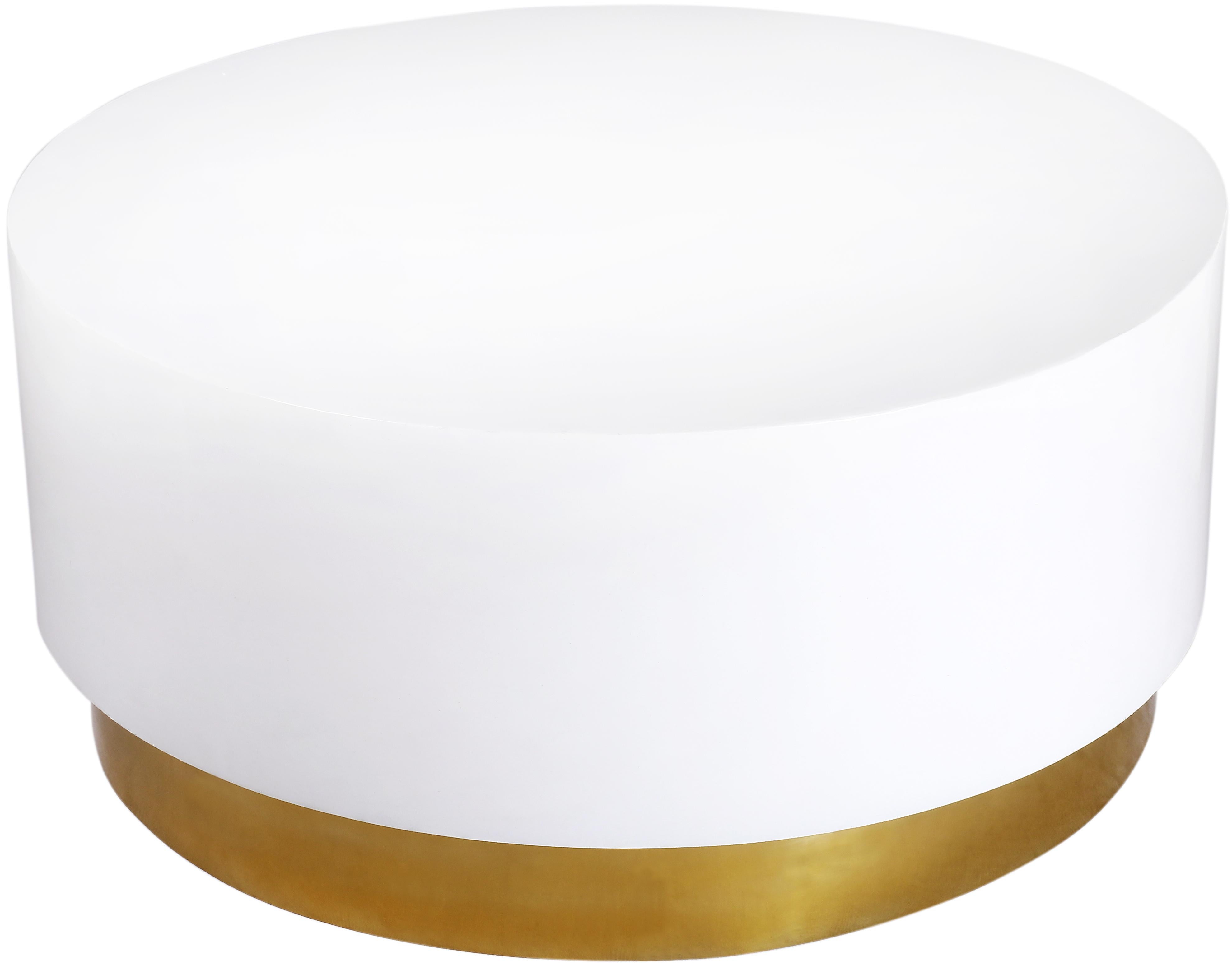 Deco White/Gold Coffee Table - Image 2