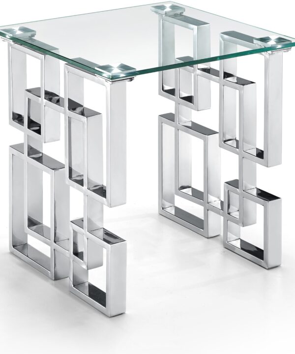 Alexis Chrome End Table - Luxe Home Furnishings (Jersey City, NJ)