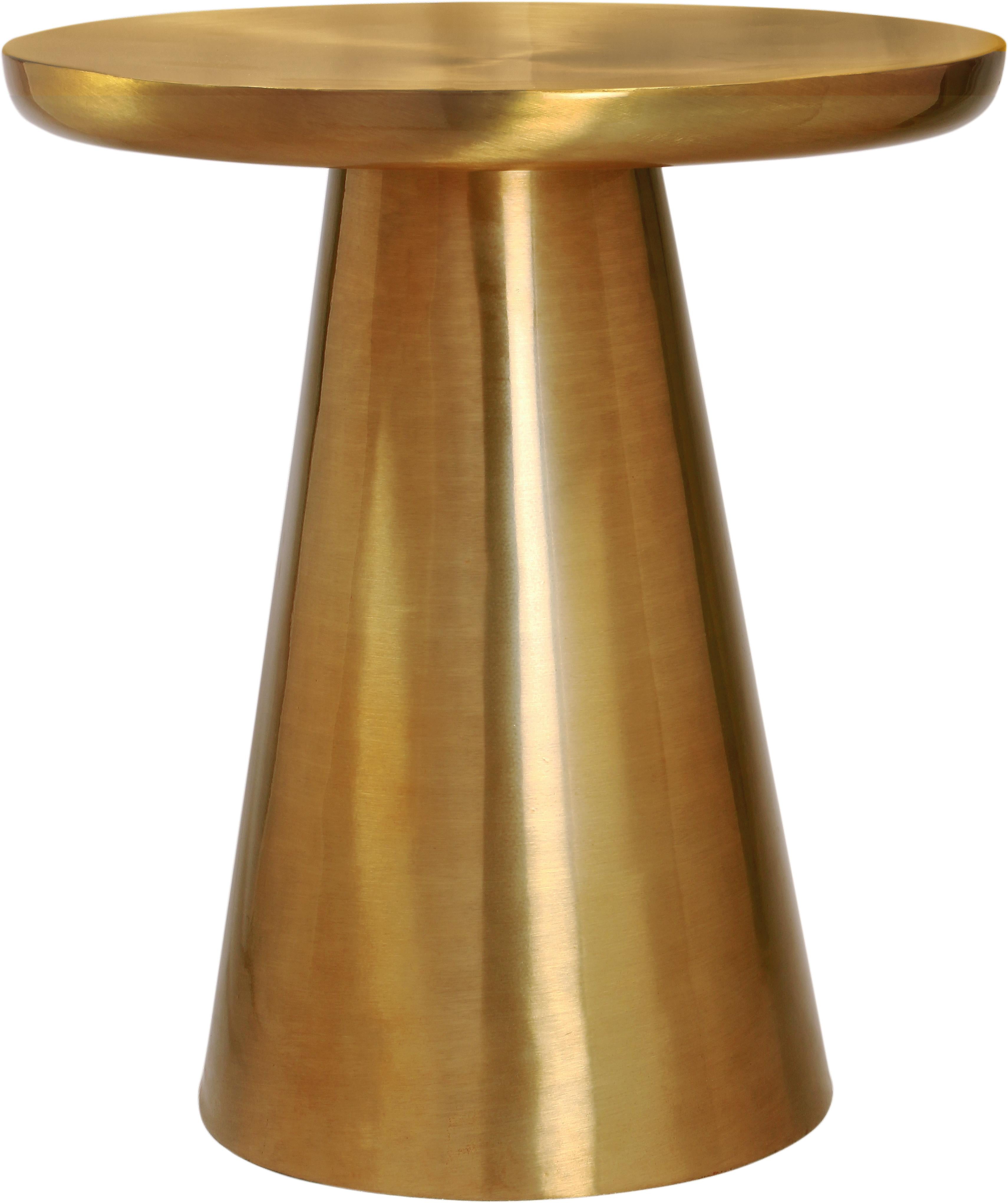 Martini Brushed Gold End Table - Luxe Home Furnishings (Jersey City, NJ)