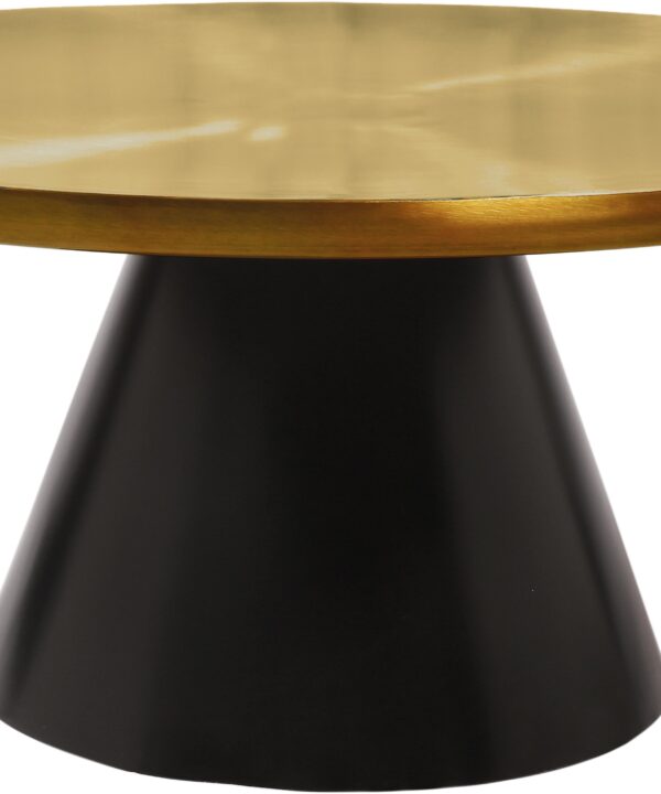 Martini Brushed Gold/Matte Black Coffee Table - Luxe Home Furnishings (Jersey City, NJ)
