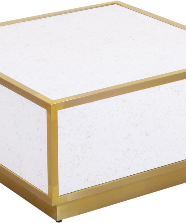 Glitz White Faux Marble Coffee Table - Luxe Home Furnishings (Jersey City, NJ)