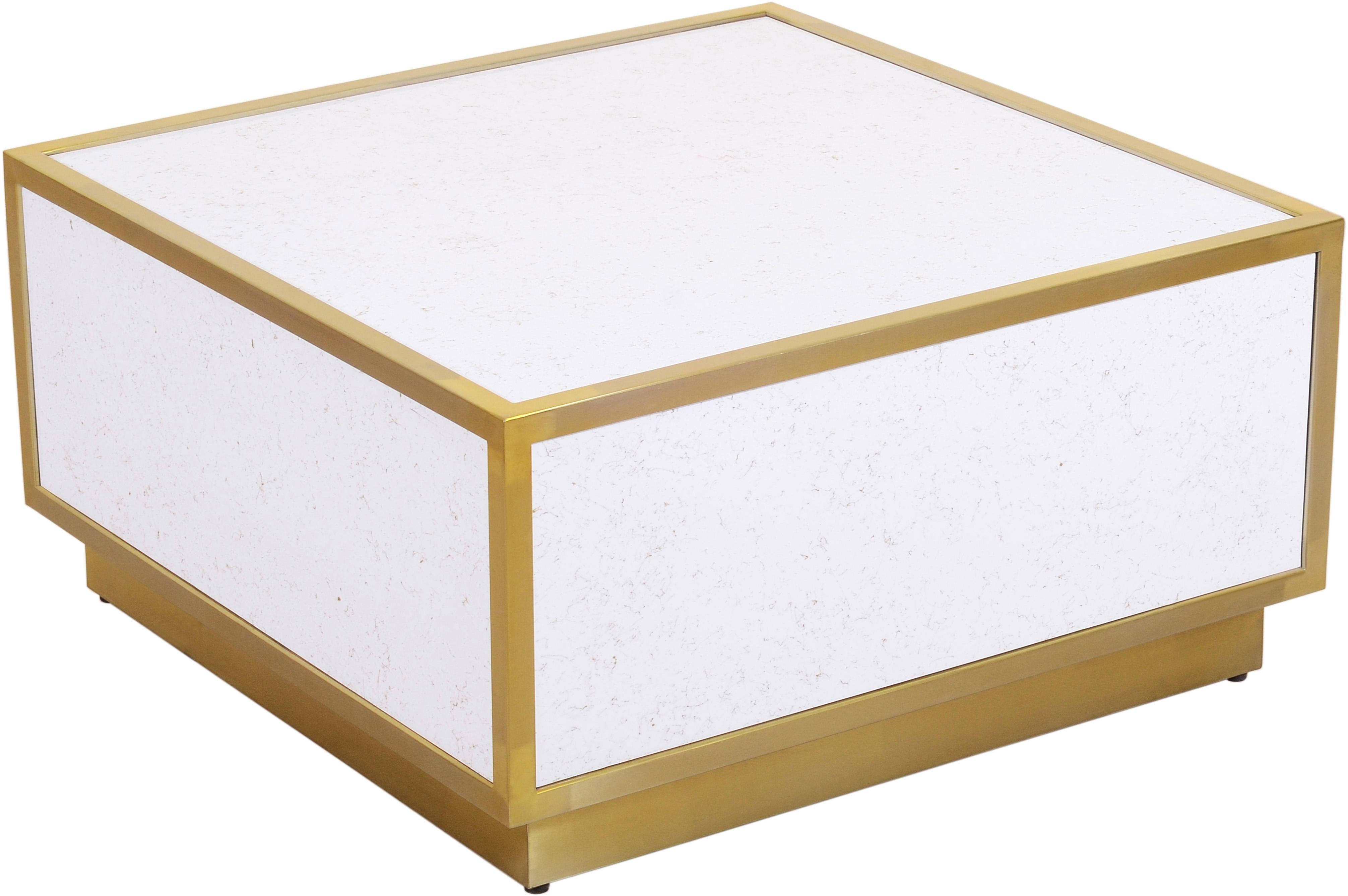Glitz White Faux Marble Coffee Table - Luxe Home Furnishings (Jersey City, NJ)