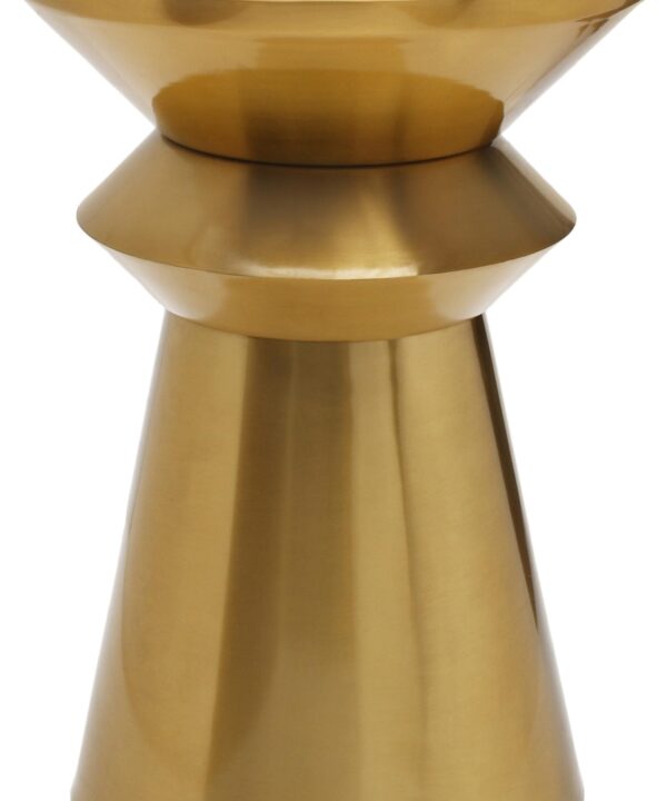 Jai Brushed Gold End Table - Luxe Home Furnishings (Jersey City, NJ)