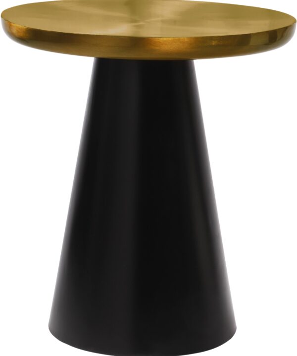 Martini Brushed Gold/Matte Black End Table - Luxe Home Furnishings (Jersey City, NJ)