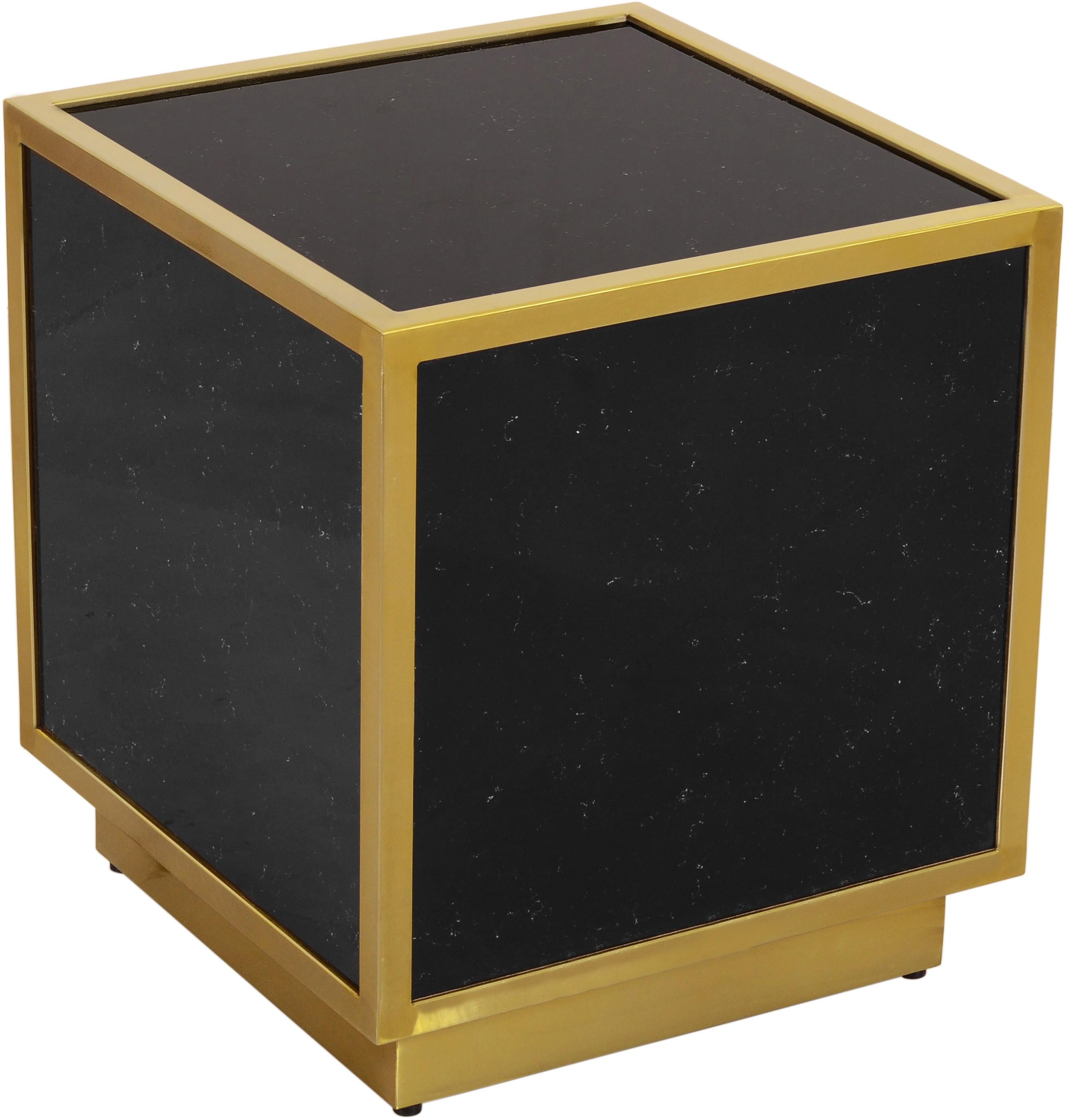 Glitz Black Faux Marble End Table - Luxe Home Furnishings (Jersey City, NJ)