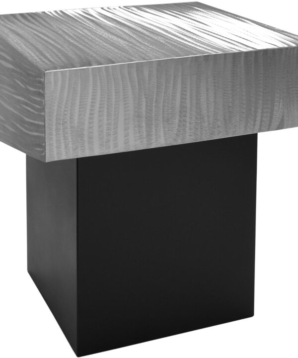 Palladium Silver End Table - Luxe Home Furnishings (Jersey City, NJ)