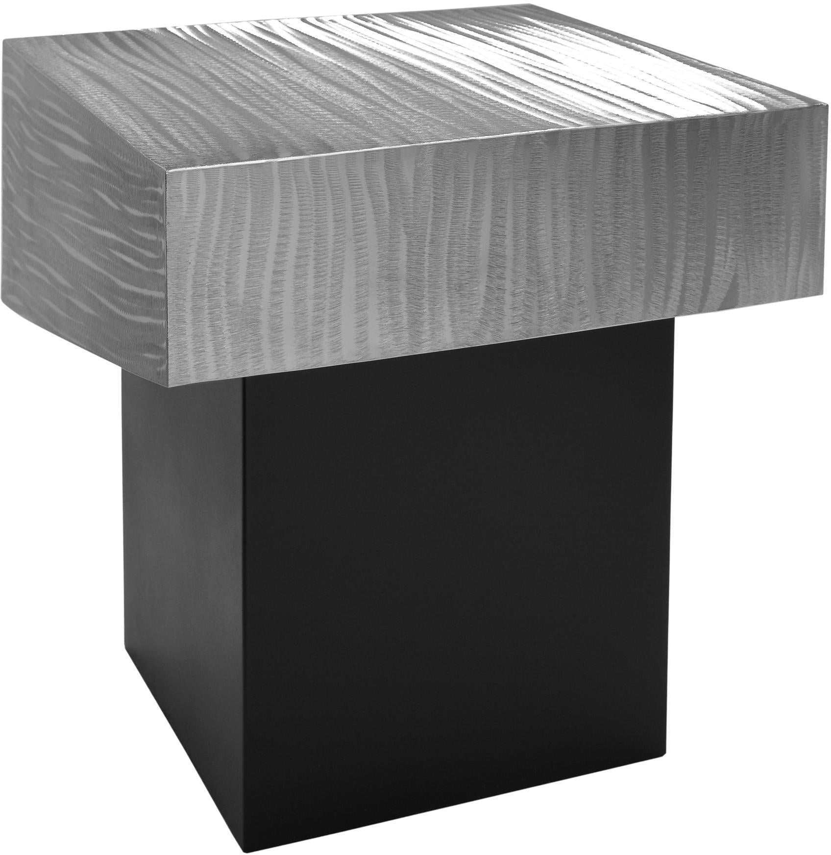 Palladium Silver End Table - Luxe Home Furnishings (Jersey City, NJ)