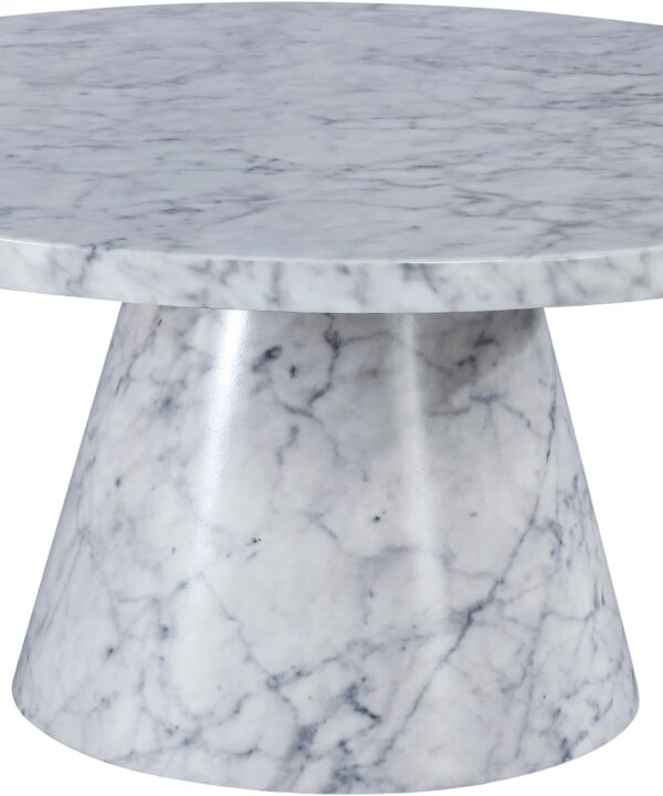Omni White Faux Marble Coffee Table - Luxe Home Furnishings (Jersey City, NJ)