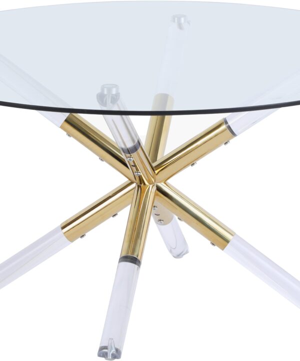 Mercury Acrylic/Gold Coffee Table - Luxe Home Furnishings (Jersey City, NJ)